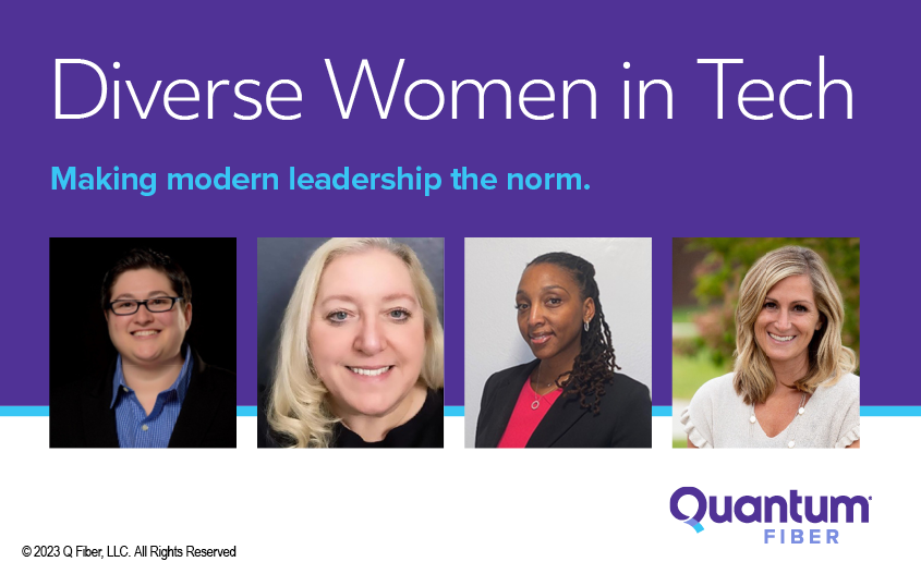 Diverse women of tech at Quantum Fiber.