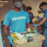 Volunteer prepping supplies for National Preparedness Month