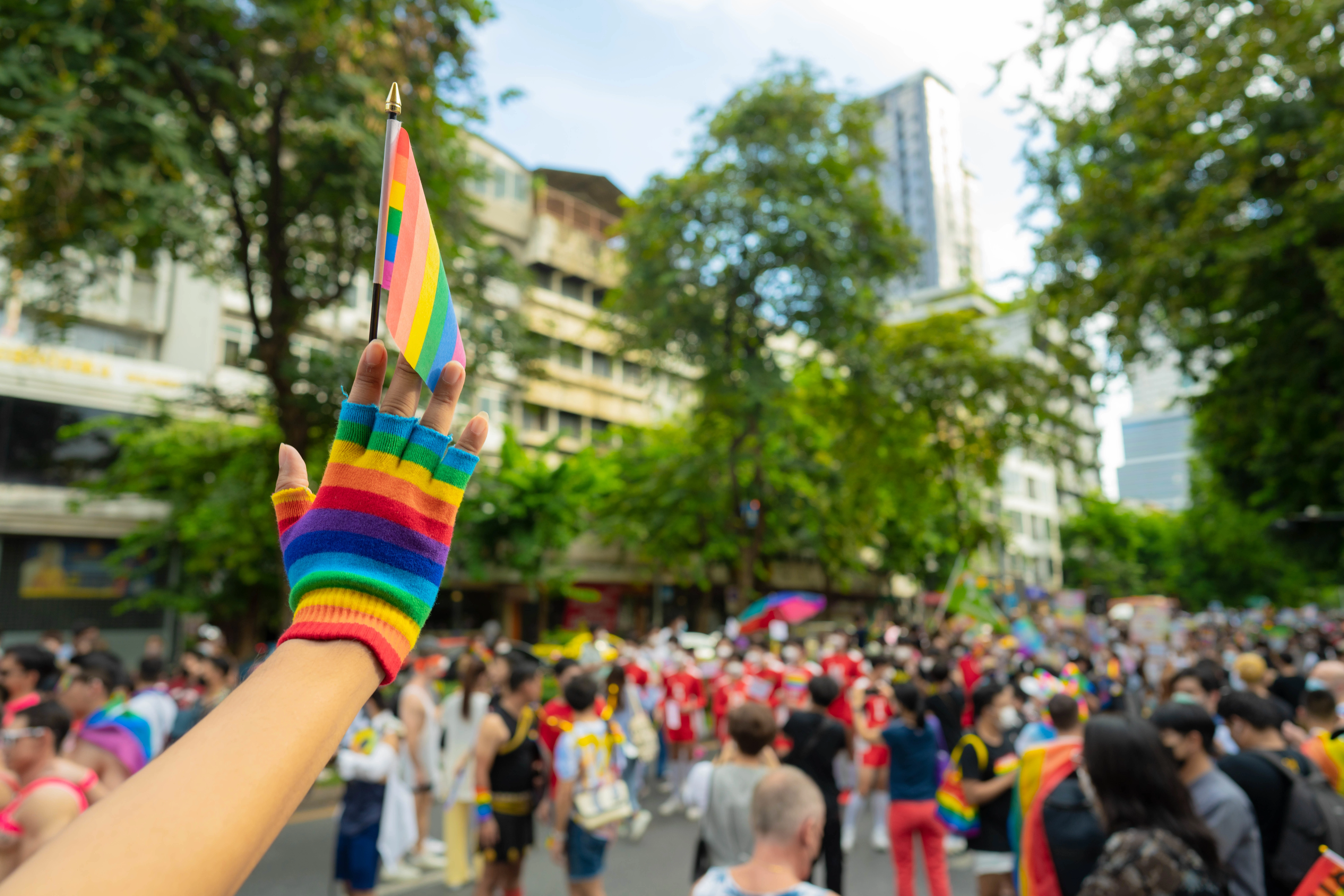 People celebrate LGBTQ+ history