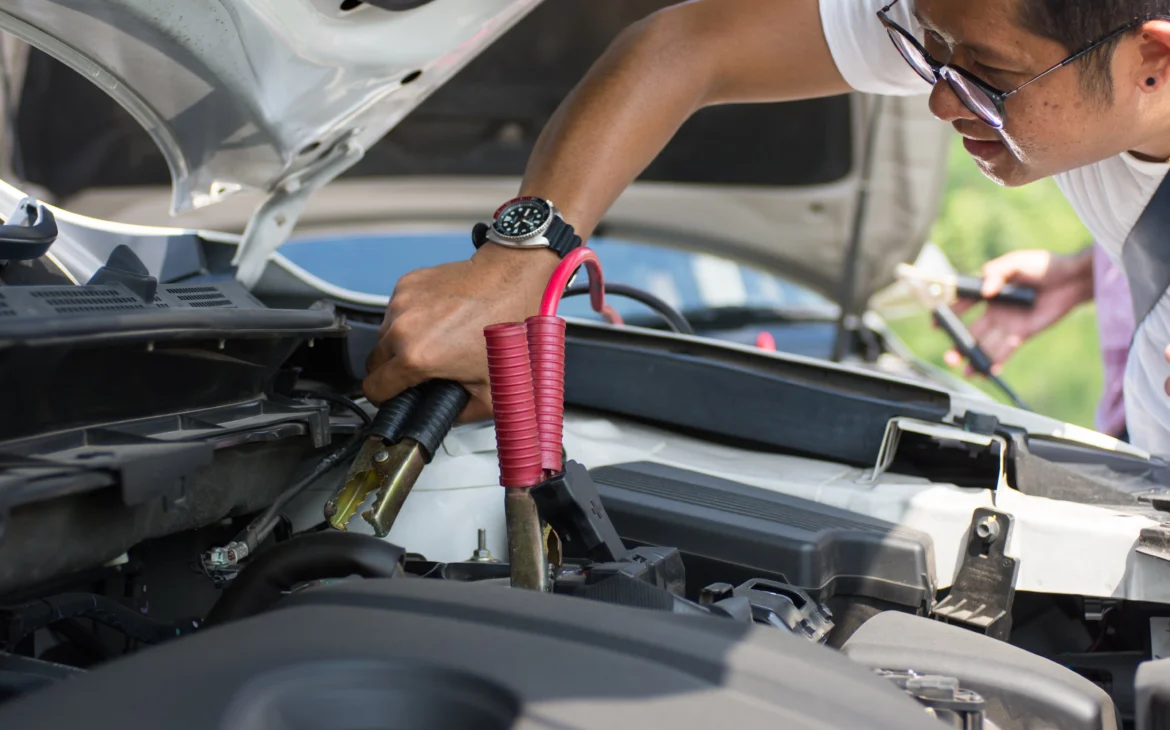 jumping a car using a car jump starter