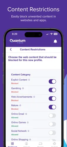 Quantum Fiber App Content Restriction