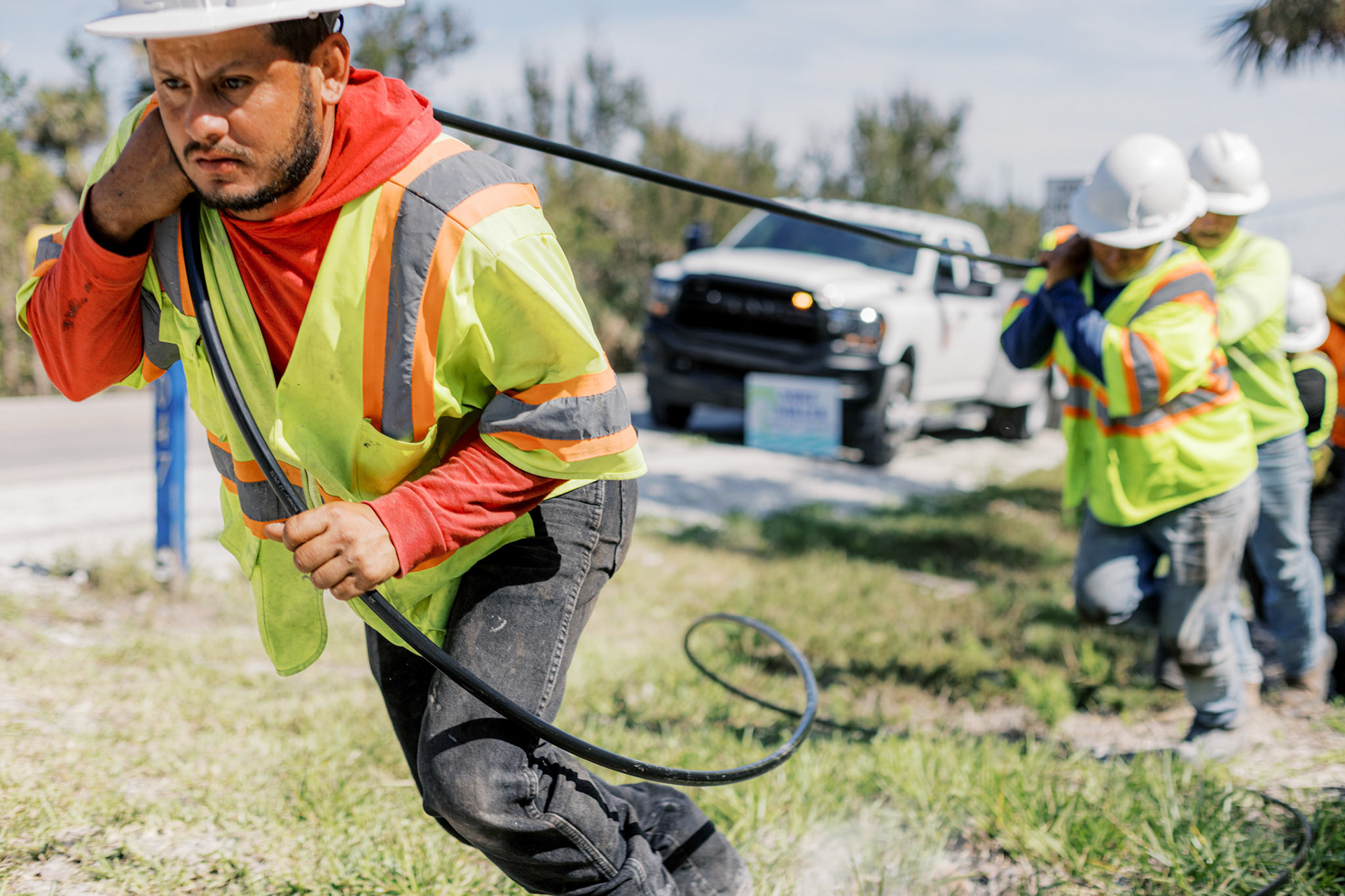 Installing fiber in the Sanibel, FL community Installing fiber in the Sanibel, FL community