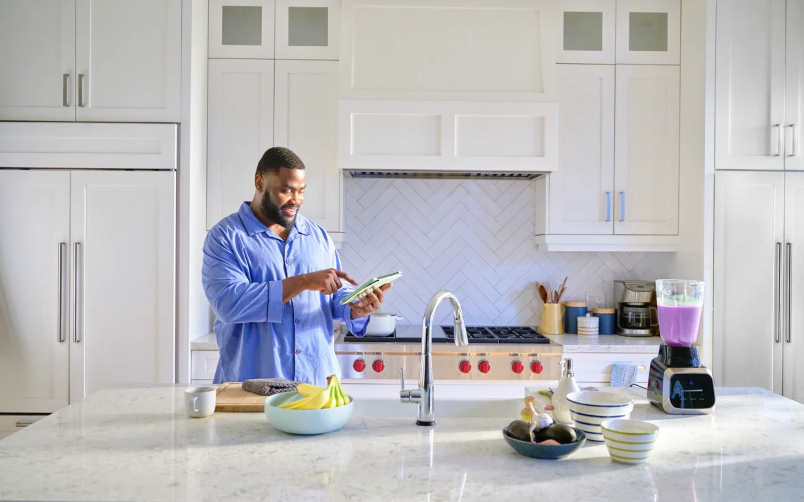 Phil with his smart home kitchen