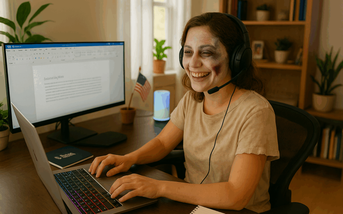 Working from home zombie